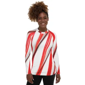 3D Candy Cane Rash Guard