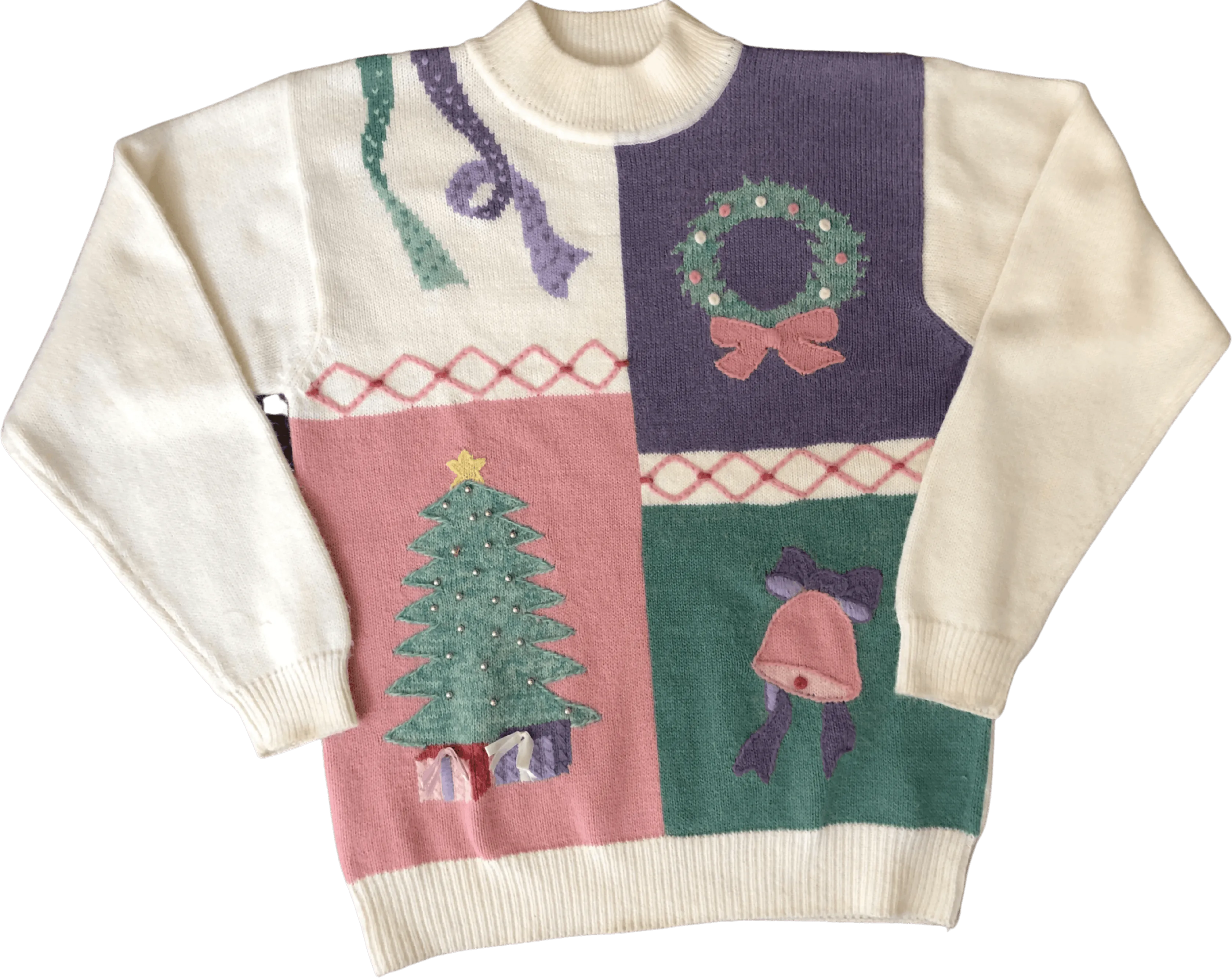 '80’s Fairy Kei Kawaii Christmas Sweater by Koret Sport