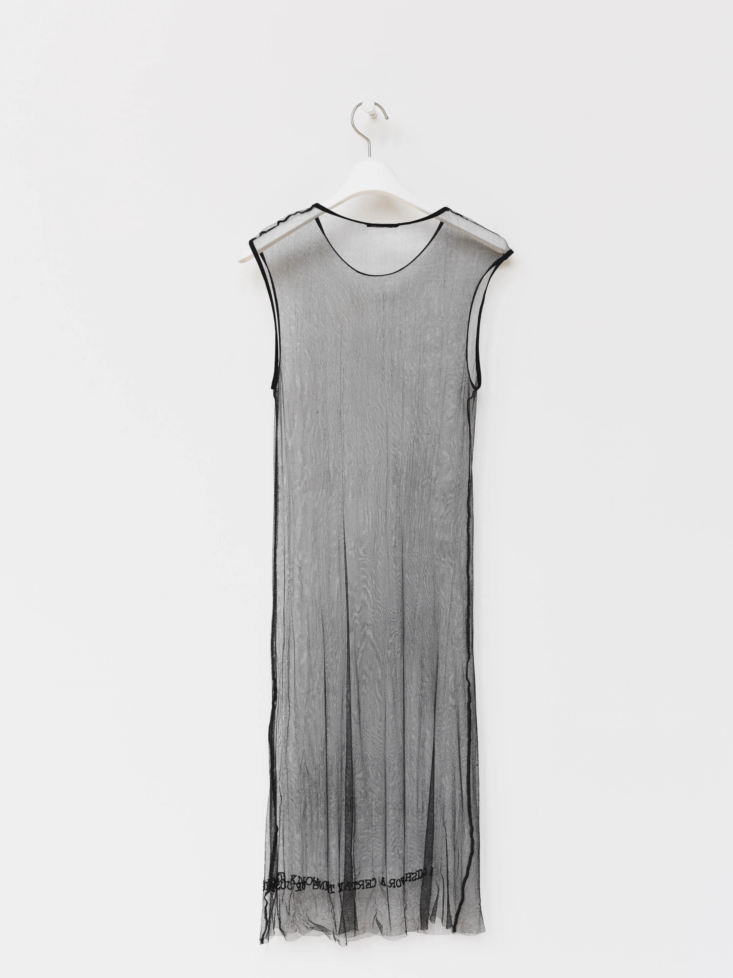 Ann Demeulemeester SS00 Patti Smith Beaded Sheer Dress