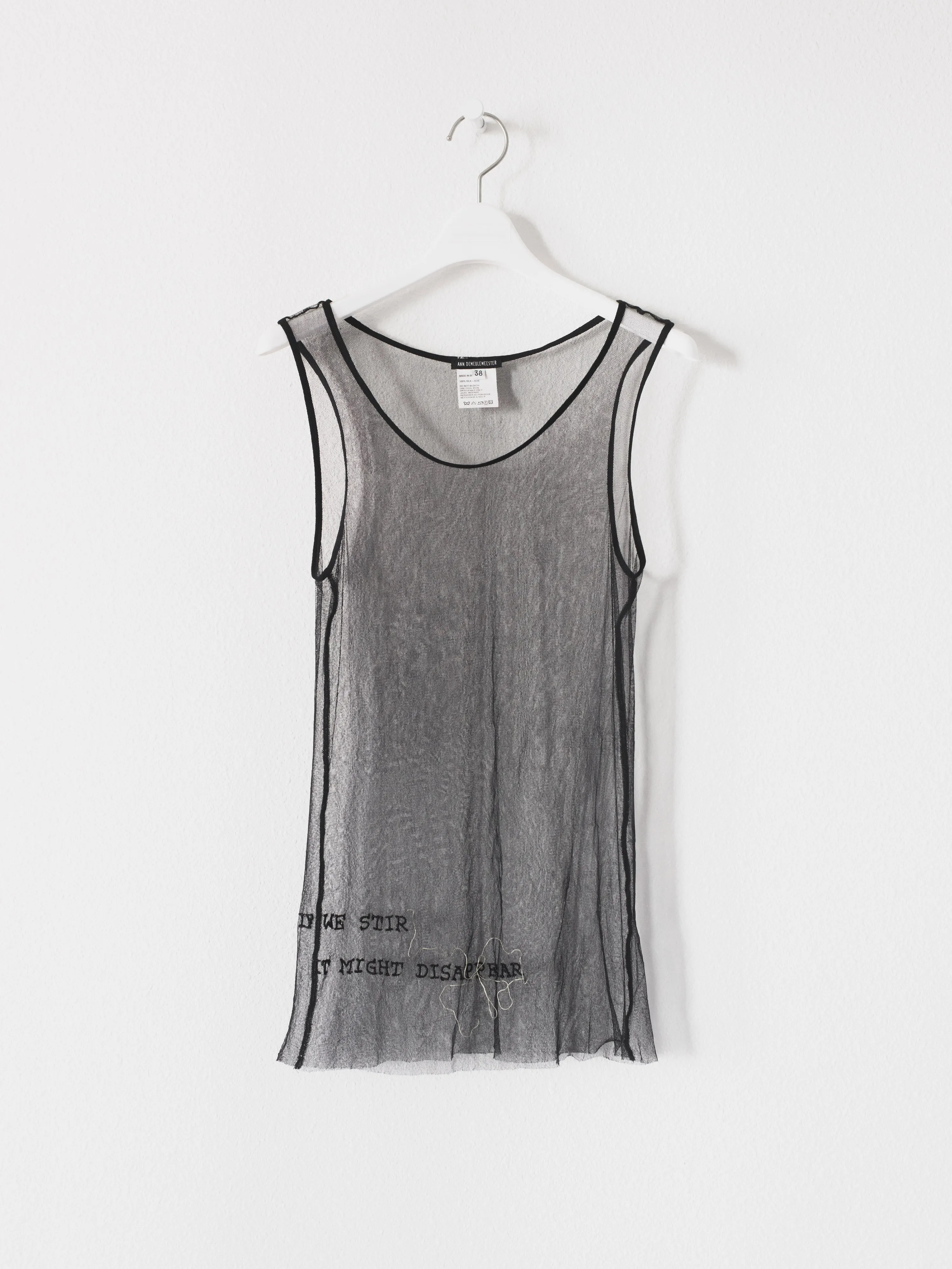 Ann Demeulemeester SS00 Patti Smith Beaded Sheer Tunic