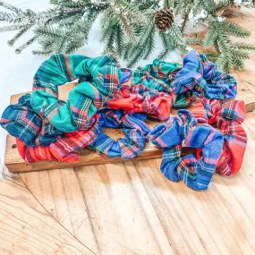 Assorted Set of Two Tartan Plaid Scrunchies