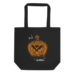 AT Pumpkin Bat Black Tote Bag