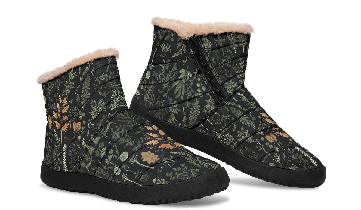 Autumn Memoir Comfy Winter Boots - Warm Vegan Boots with Side Zipper and Anti-Slip Soles