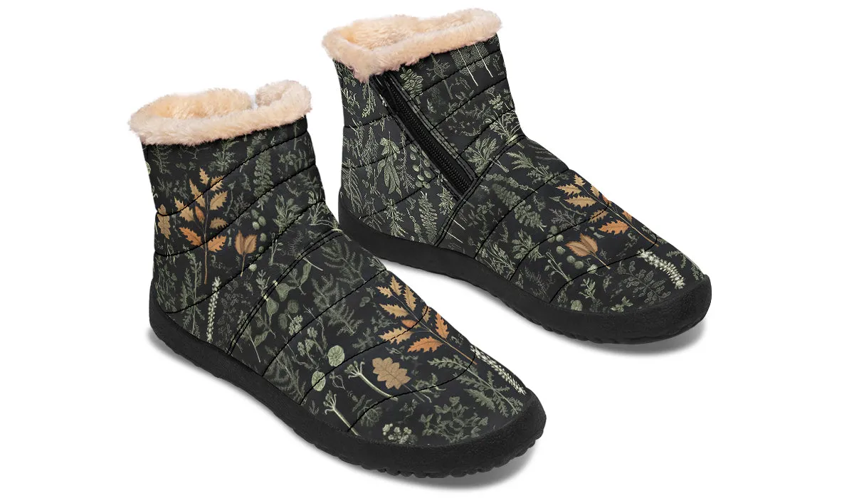 Autumn Memoir Comfy Winter Boots - Warm Vegan Boots with Side Zipper and Anti-Slip Soles