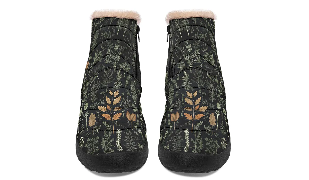 Autumn Memoir Comfy Winter Boots - Warm Vegan Boots with Side Zipper and Anti-Slip Soles