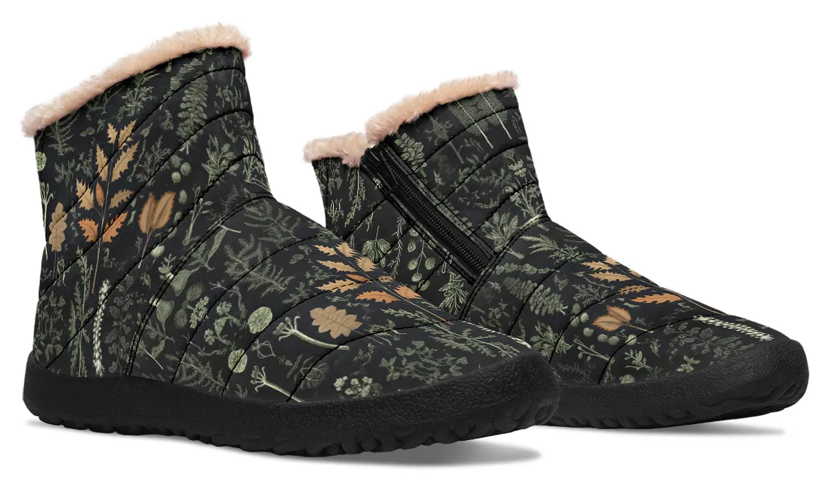 Autumn Memoir Comfy Winter Boots - Warm Vegan Boots with Side Zipper and Anti-Slip Soles