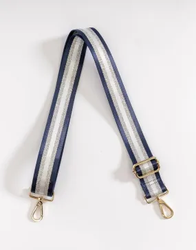 Bag Strap Stripe - Navy/Silver