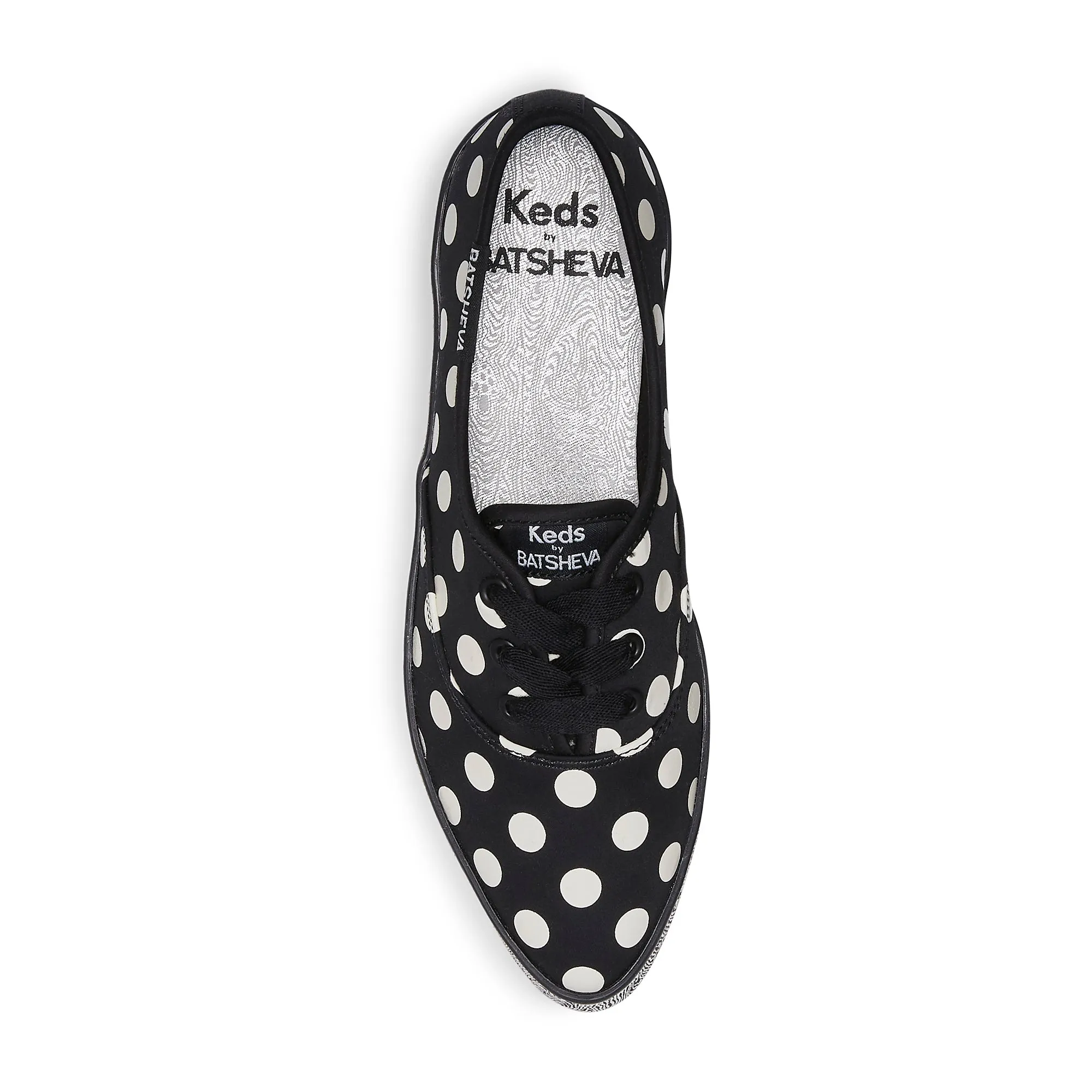 BATSHEVA KEDS POINT POLKA DOT BLACK/WHITE