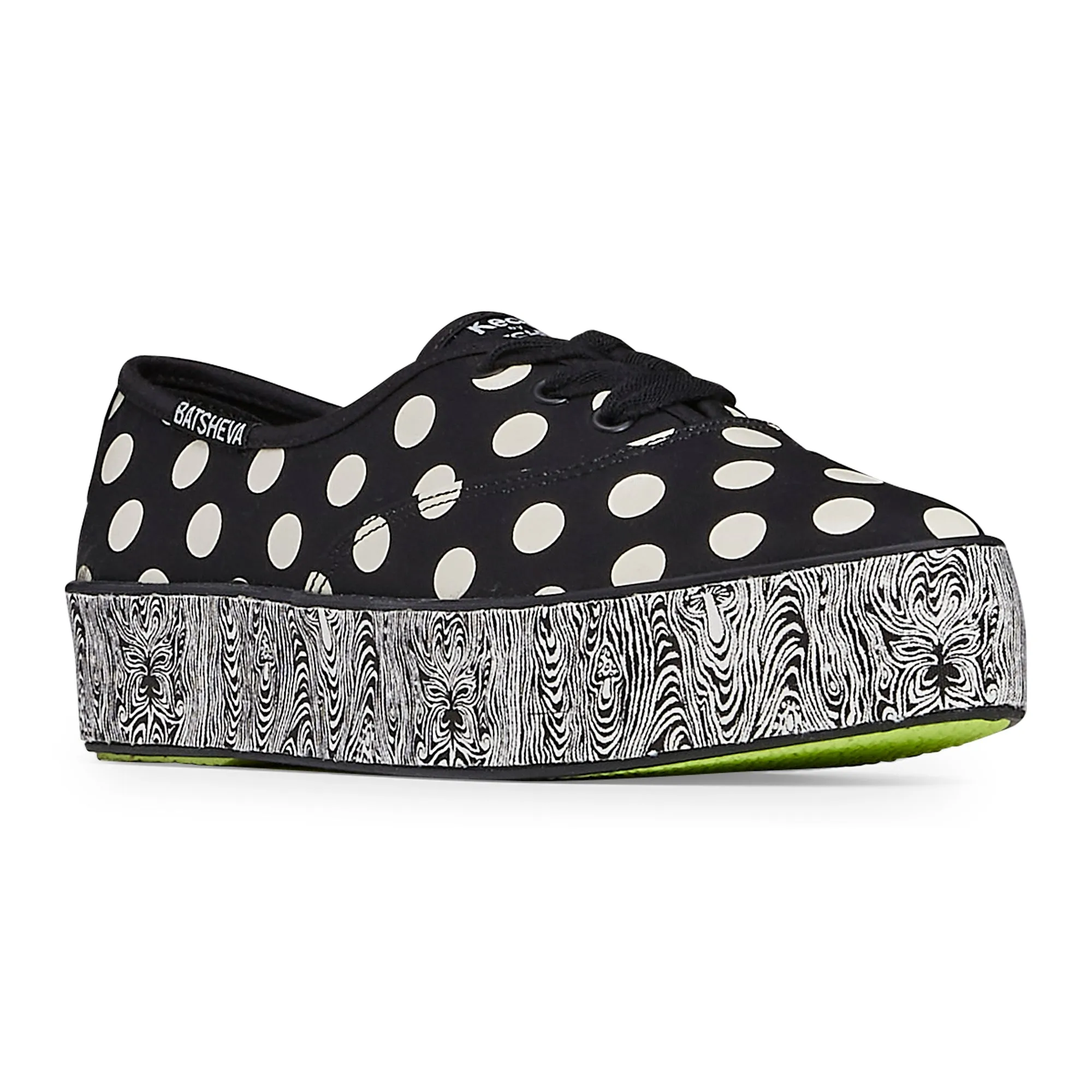 BATSHEVA KEDS POINT POLKA DOT BLACK/WHITE