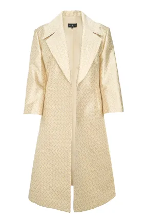 Bimu Jacquard Long Blazer - Tan