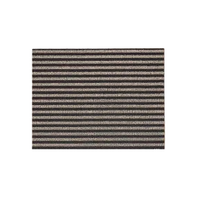 BRETON STRIPE SHAG DOORMAT, GRAVEL