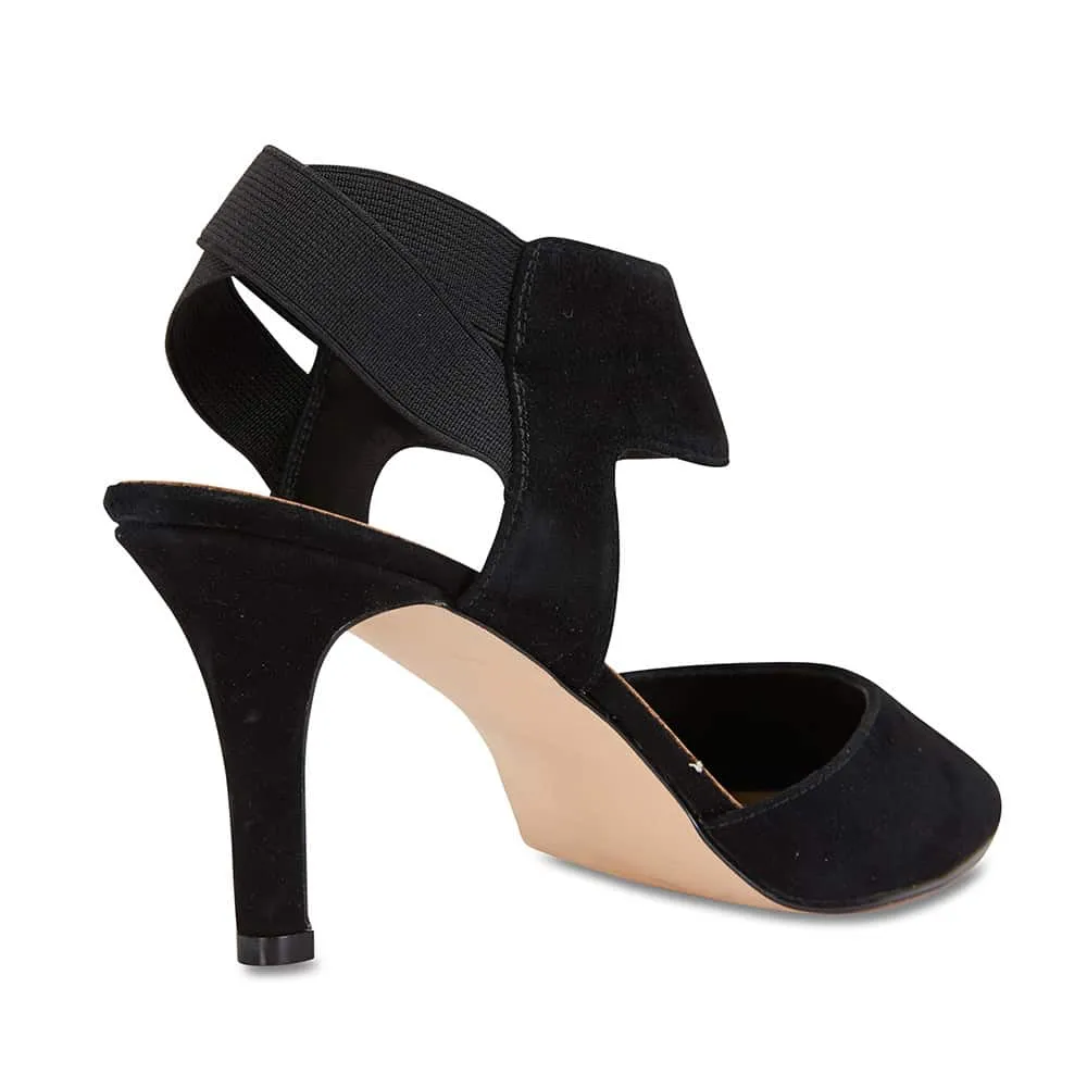 Capture Heel in Black Suede