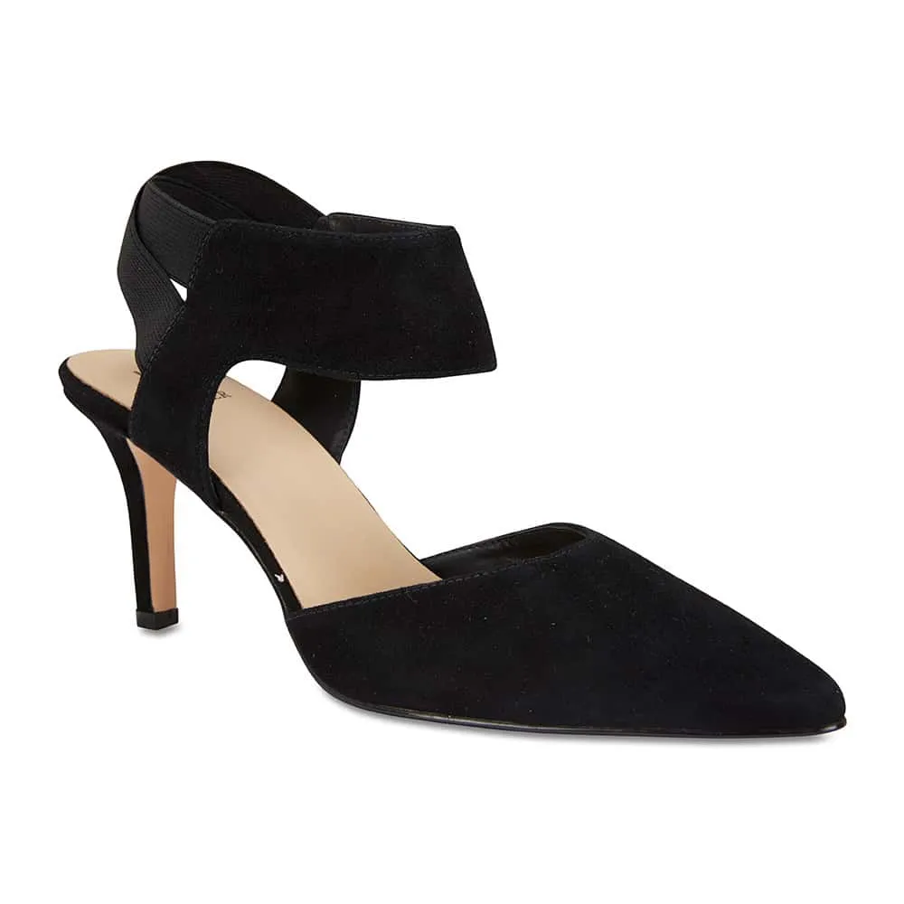 Capture Heel in Black Suede