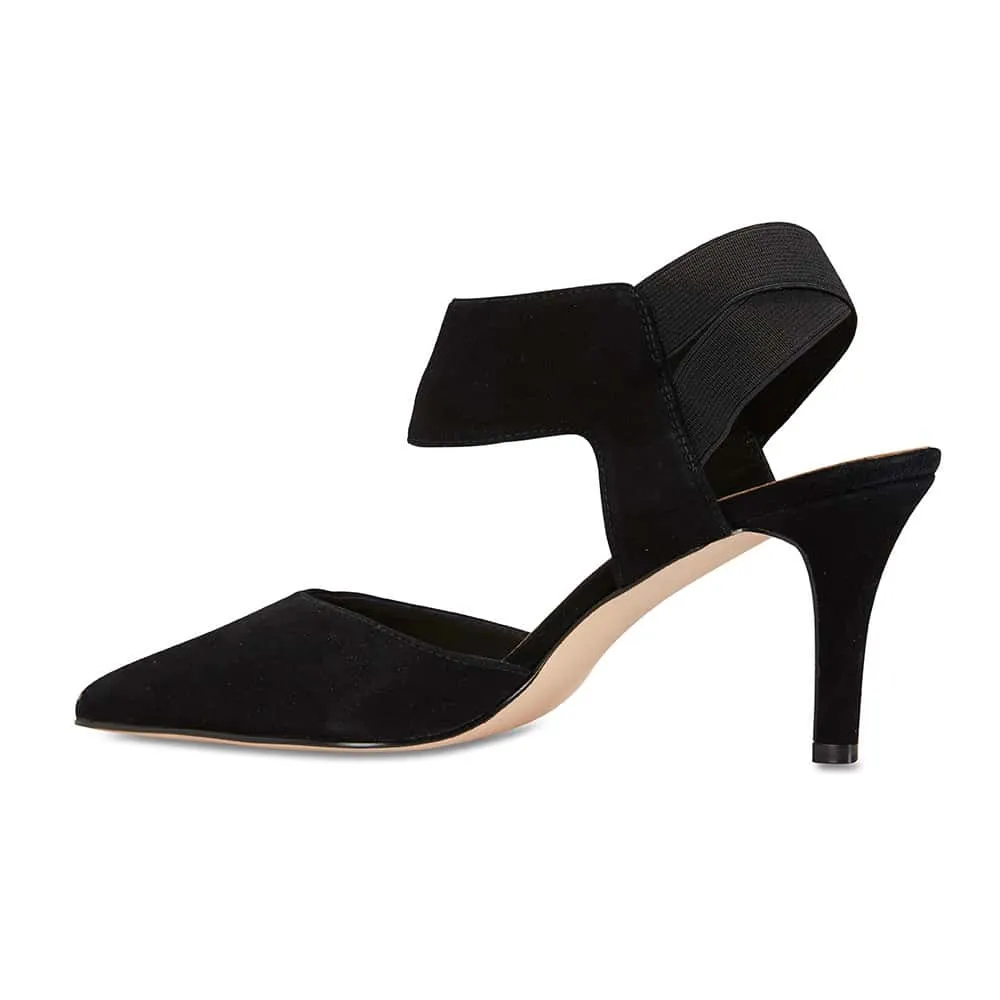 Capture Heel in Black Suede