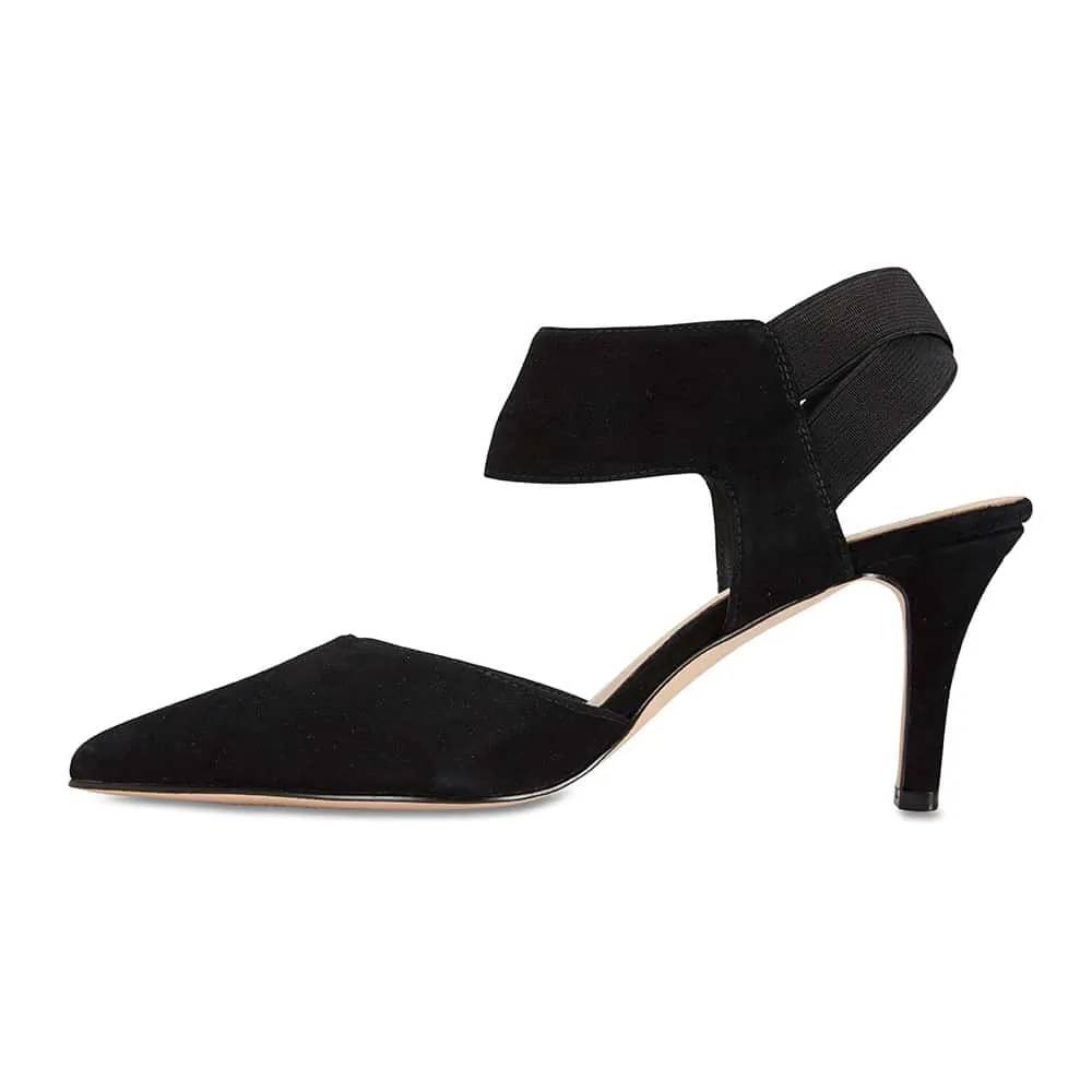 Capture Heel in Black Suede