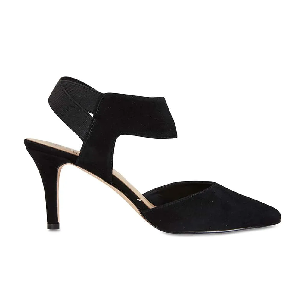 Capture Heel in Black Suede