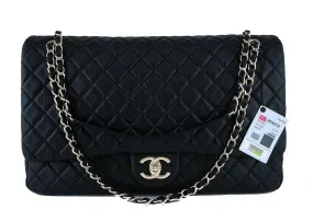 Chanel Black 17S XXL Runway Travel Classic Flap Bag GHW