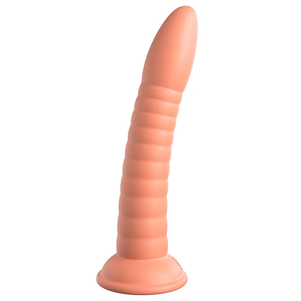 Dillio Wild Thing 7" Ribbed Platinum Cured Silicone Dildo