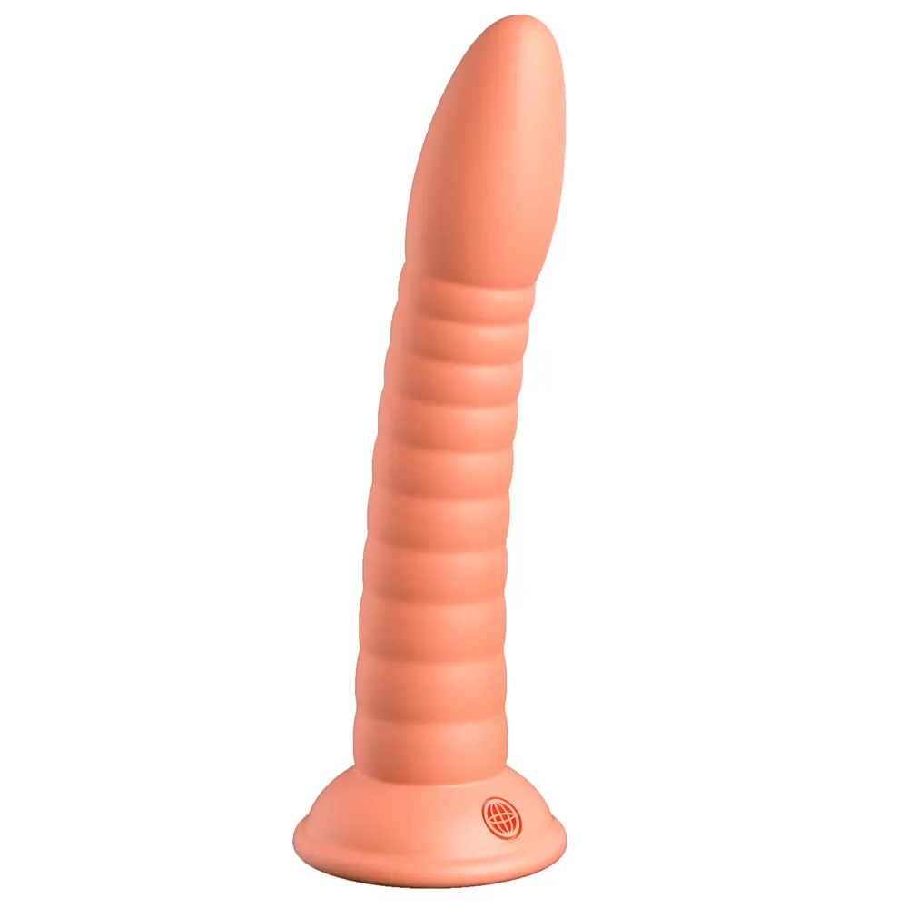 Dillio Wild Thing 7" Ribbed Platinum Cured Silicone Dildo