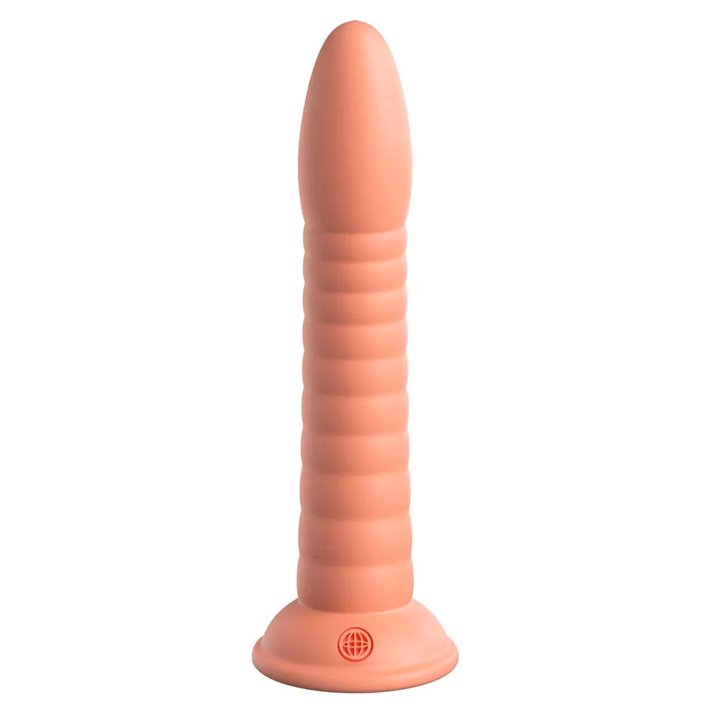 Dillio Wild Thing 7" Ribbed Platinum Cured Silicone Dildo