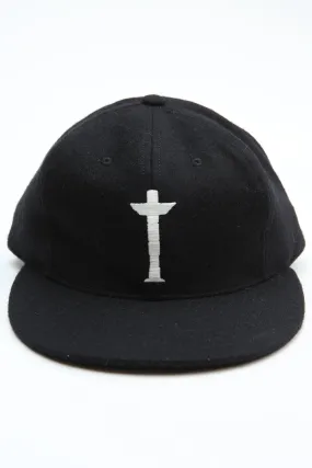 Ebbets x Totem Brand Co. Cap - Black Wool - EXCLUSIVE