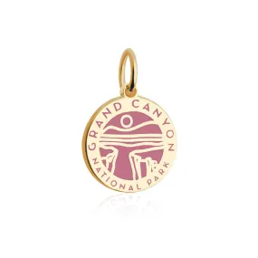 Grand Canyon National Park Charm, Solid Gold Enamel