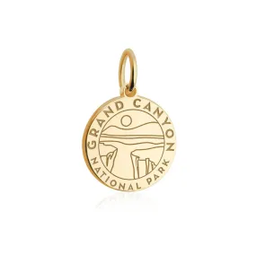 Grand Canyon National Park Charm, Solid Gold