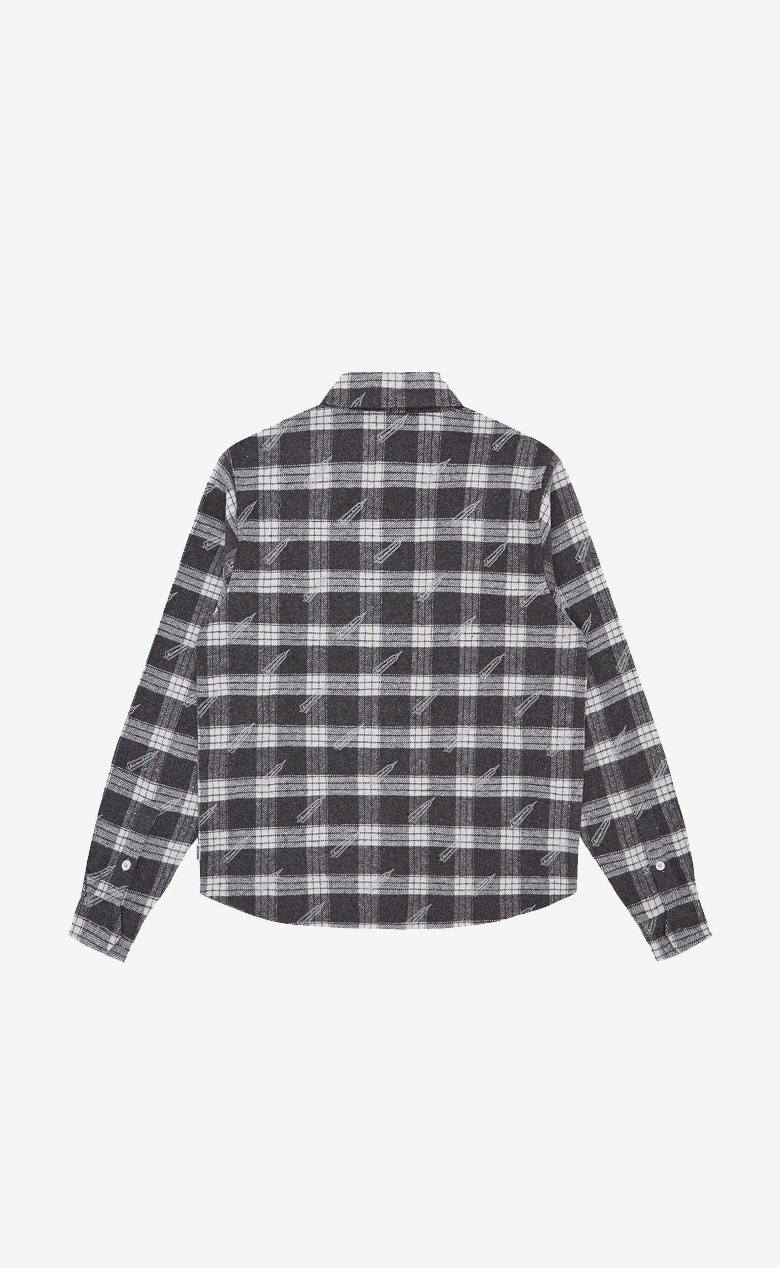 GREY CHECK A/O PRINT CHECK SHIRT