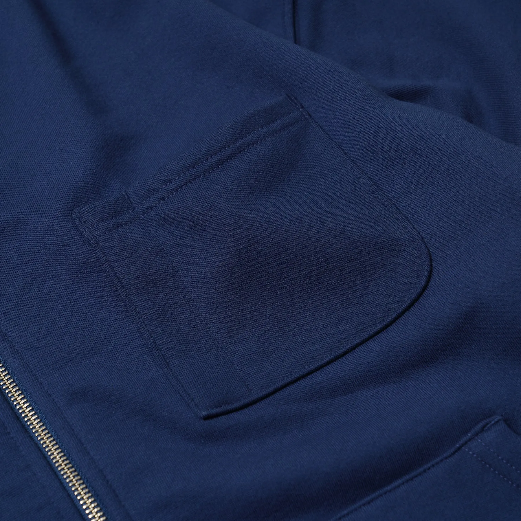 HEAVYWEIGHT SWEAT ZIP UP CARDIGAN - BLUE