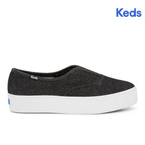 Keds Womens' Point Slip Textile Black (WF68001)