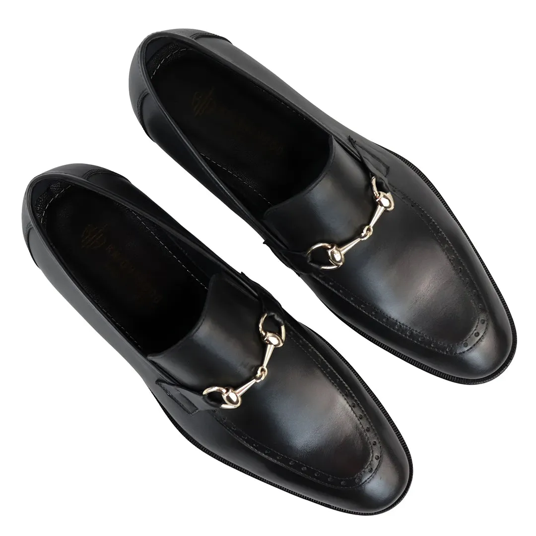 Men's Classic Full Leather Black Moccasin Shoes