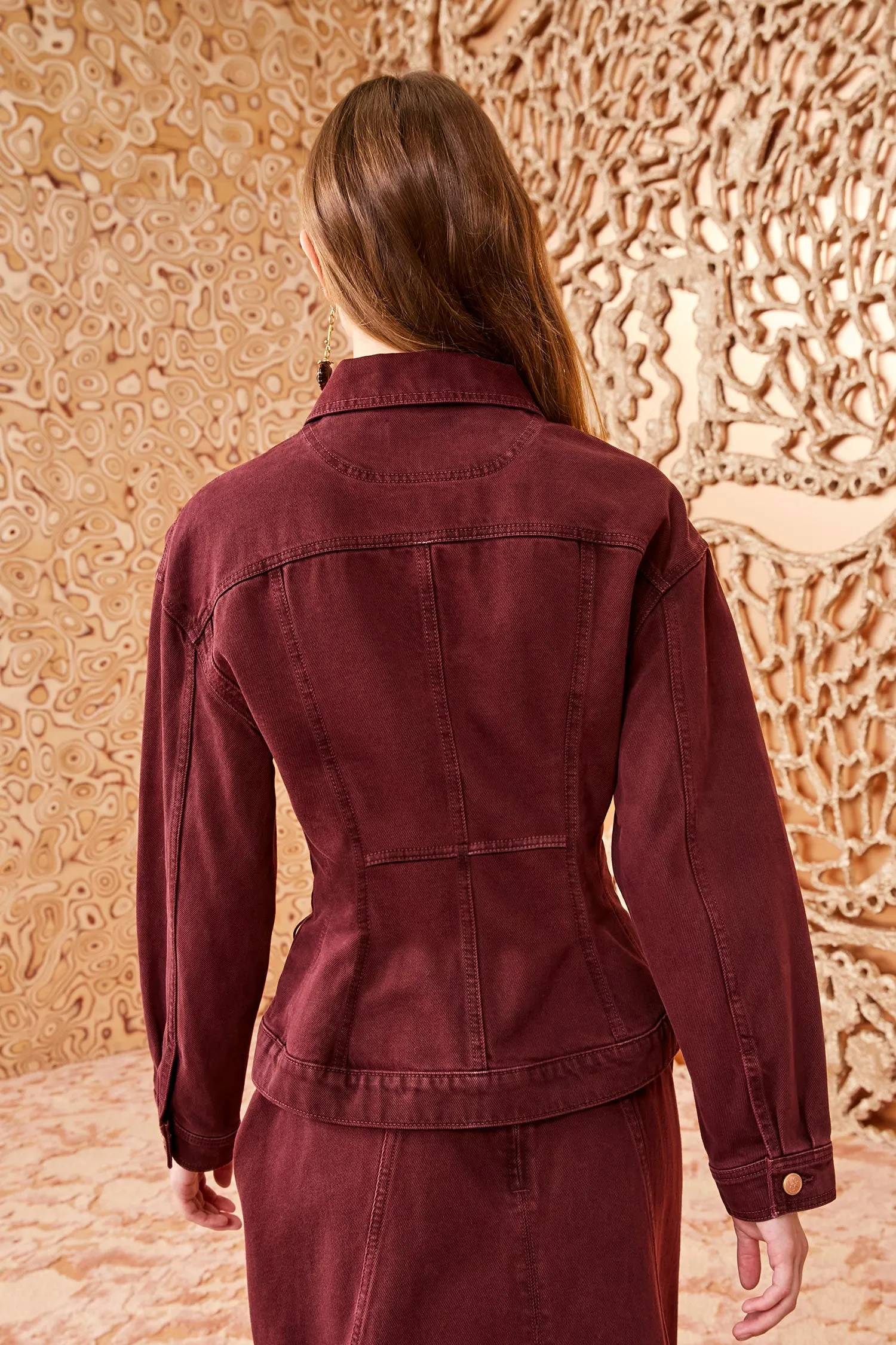 Naomi Jacket - Claret Wash