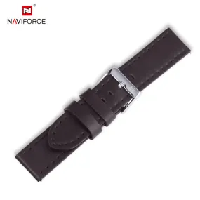 NAVIFORCE Genuine Leather Watch Band 23mm Brown Men Watchband Strap Watch Accessories Waterproof With Buckle G02