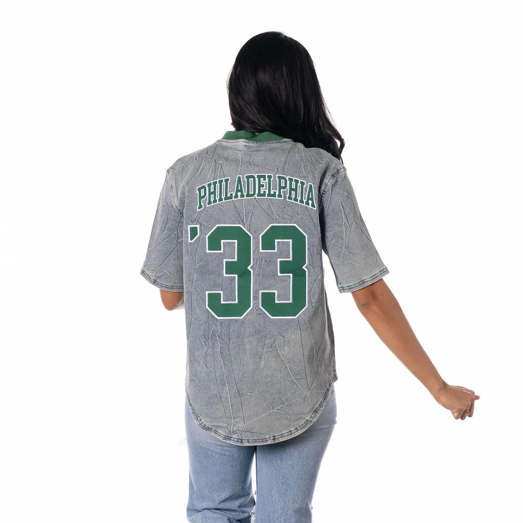 PHILADELPHIA EAGLES DENIM ZIP FRONT SHIRT