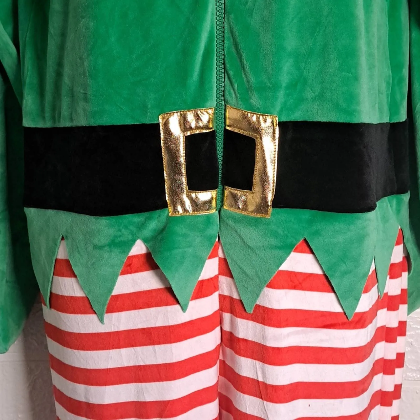 Poof Elf Full Zip One Piece Christmas Onesie XS