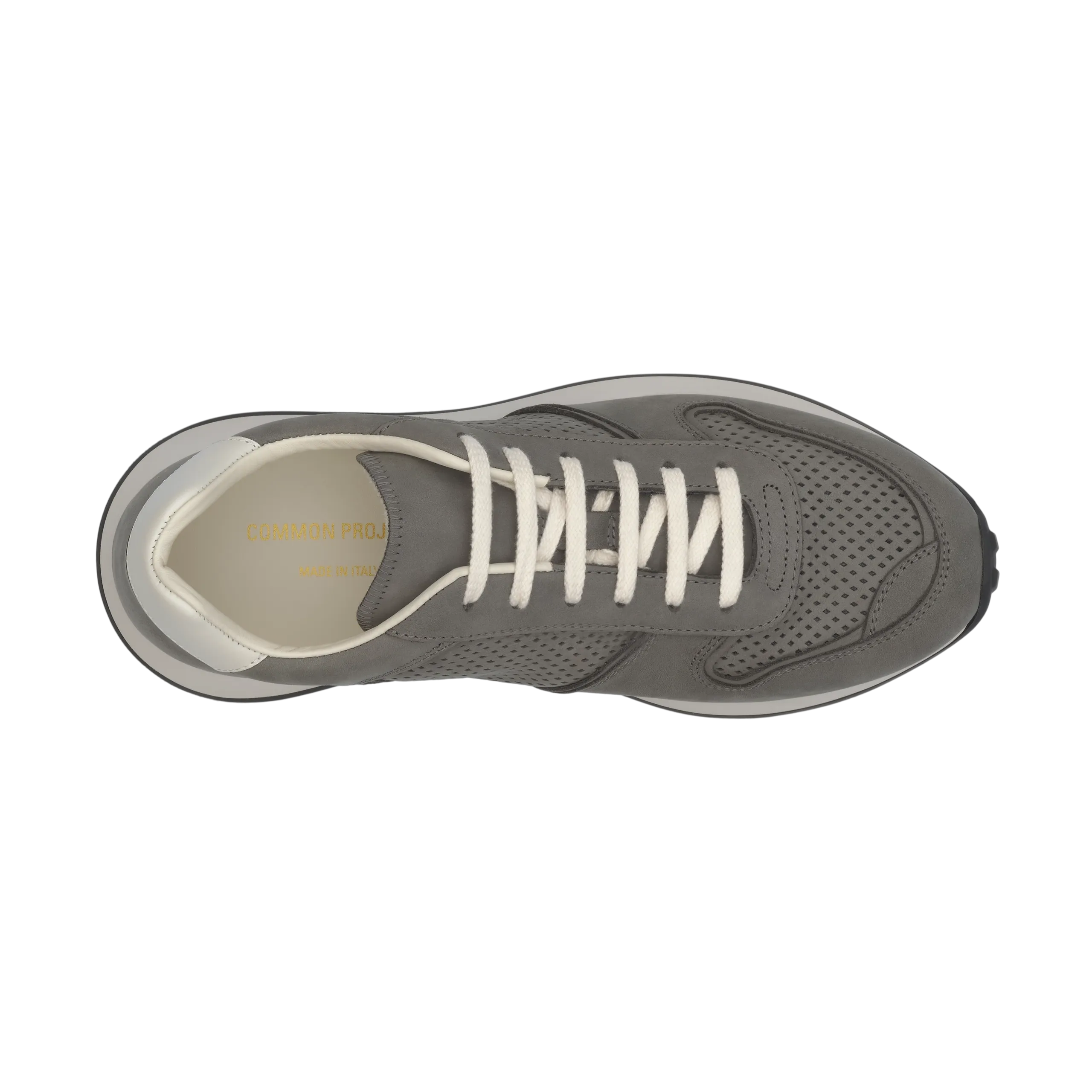 "Track Premium" Suede Leather Sneaker in Grey