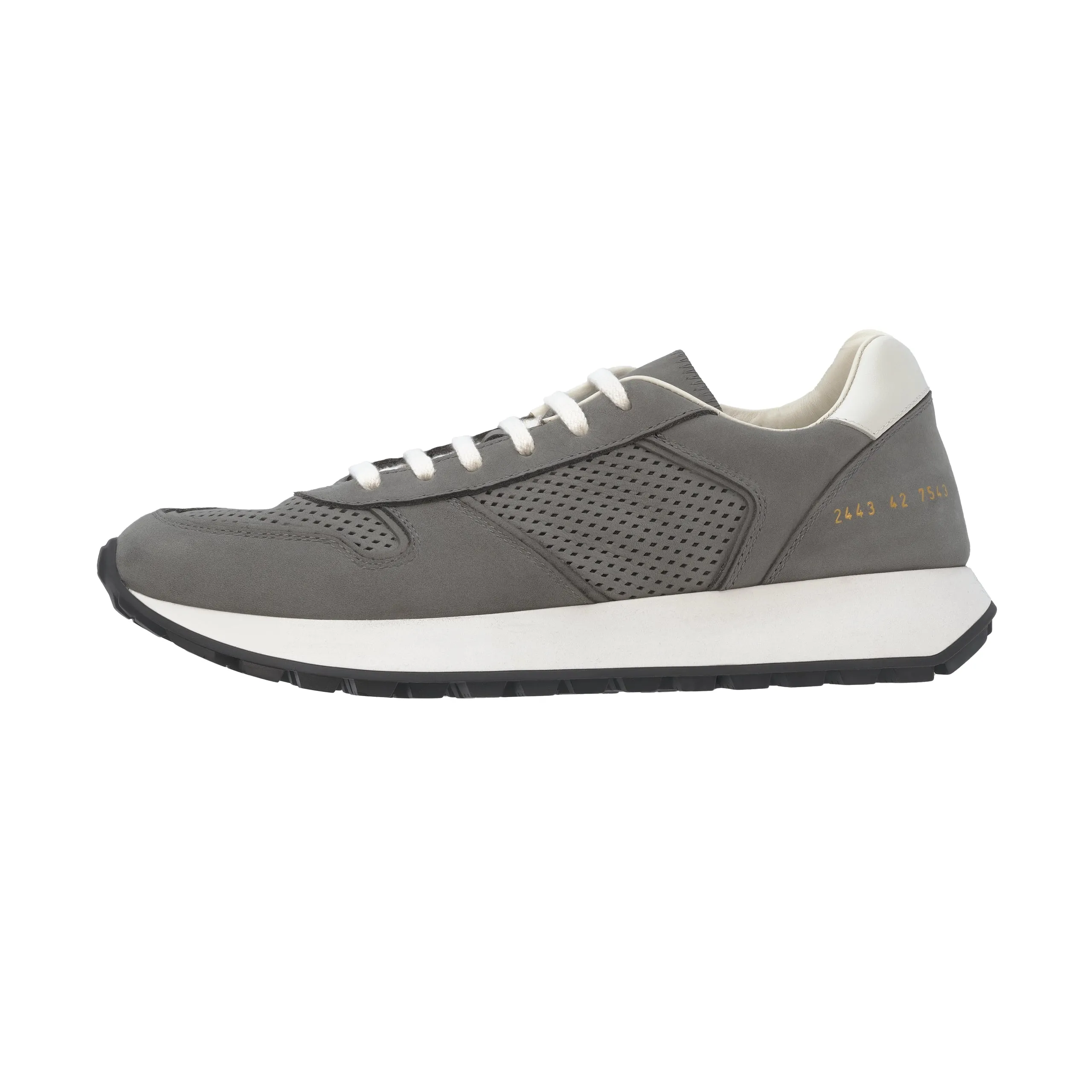 "Track Premium" Suede Leather Sneaker in Grey