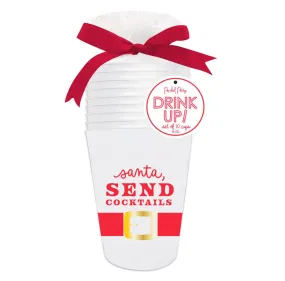 SANTA SEND COCKTAILS CUPSTACK SET