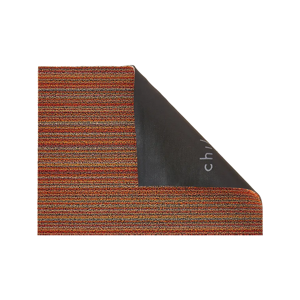 SKINNY STRIPE SHAG UTILITY MAT, ORANGE