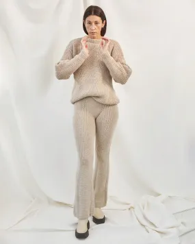 Slabada: Beige Wool Pants