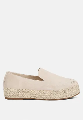 Suede Flatform Heel Espadrilles By Ruw