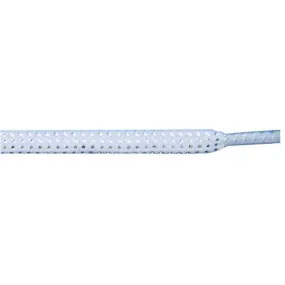 Tubular Glitter 5/16 - White (12 Pair Pack) Shoelaces