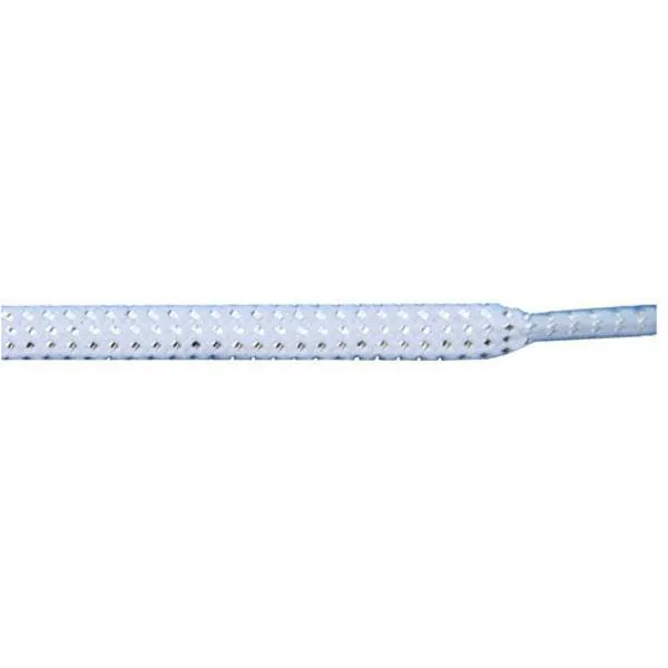 Tubular Glitter 5/16 - White (12 Pair Pack) Shoelaces