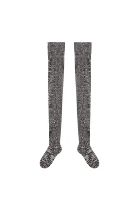 Tweed Knit Long Socks