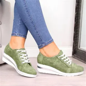 Women Wedge Shoes Summer Autumn Casual Canvas Sneakers